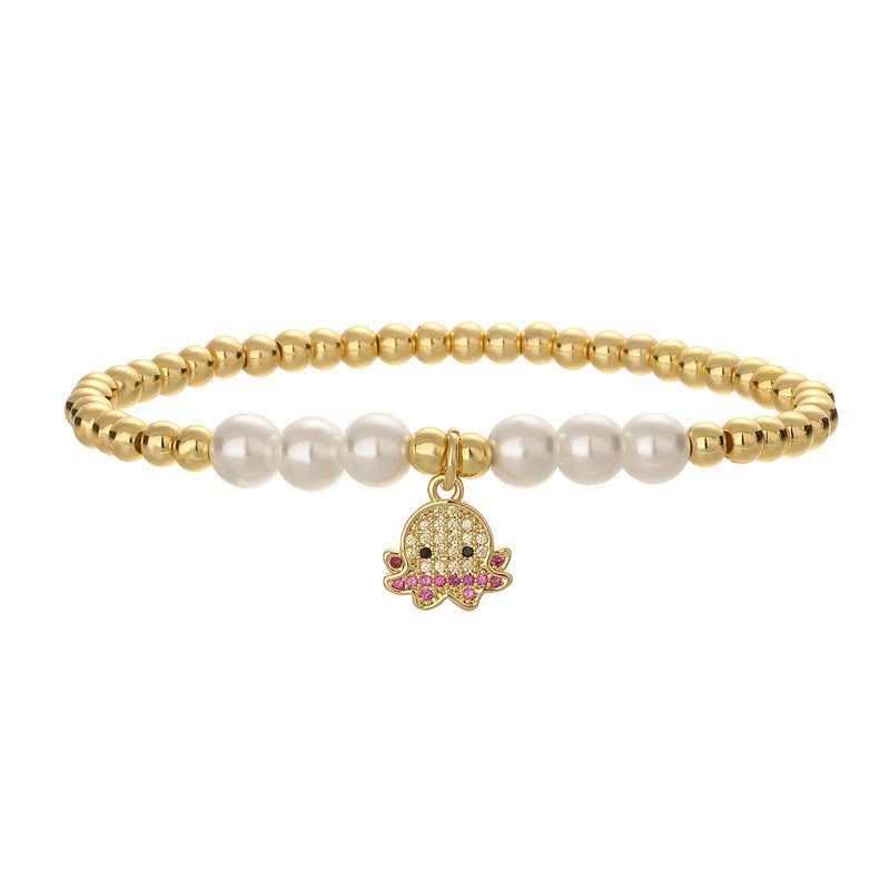 Wholesale Copper Beads Pearl Beads Love Bracelet